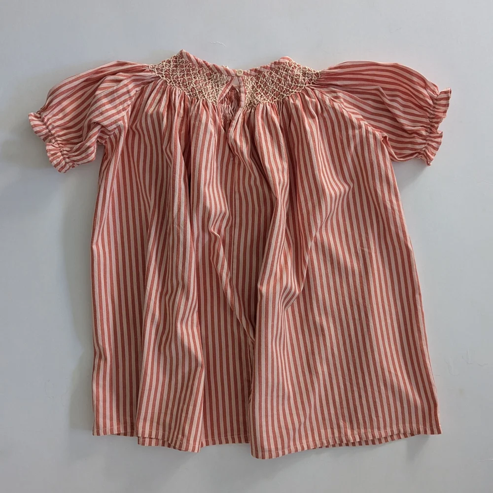 Apolina Striped Embroidered Dress 5-7yr - Picture 7 of 7